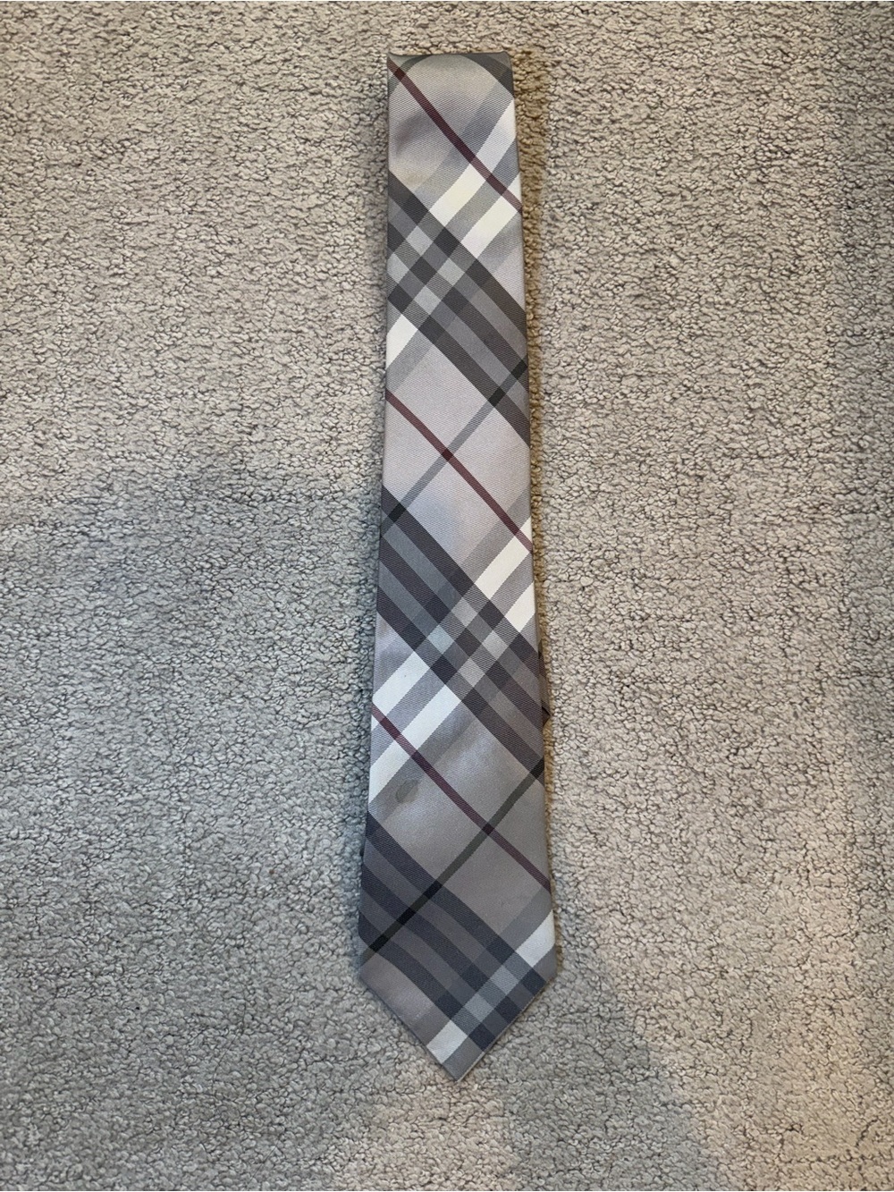 Burberry Silk Tie - Gray